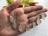 Mermaids Tears - Sea Glass Necklace White, sterling silver