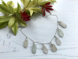 Mermaids Tears - Sea Glass Necklace White, sterling silver