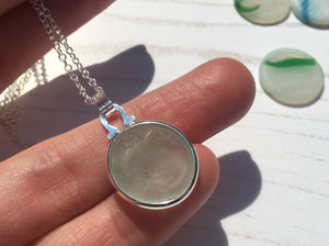 Sea Glass Ohajiki light seafoam with dimple