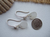 Romantic Bows - White Sea Glass earrings